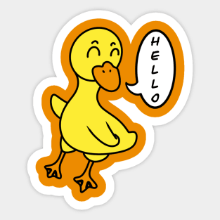 Funny cartoon duckling Sticker